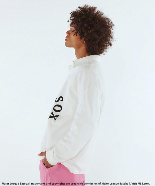 BACK TO THE FIELD（バック トゥー ザ フィールド）の「【MLB】Henley Long Sleeve Tee（Tシャツ/カットソー・メンズ・ホワイト/レッド/ブラック・MEDIUM/LARGE/XL）」の8枚目の写真