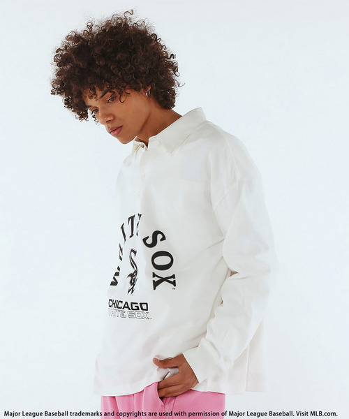 BACK TO THE FIELD（バック トゥー ザ フィールド）の「【MLB】Henley Long Sleeve Tee（Tシャツ/カットソー・メンズ・ホワイト/レッド/ブラック・MEDIUM/LARGE/XL）」の9枚目の写真