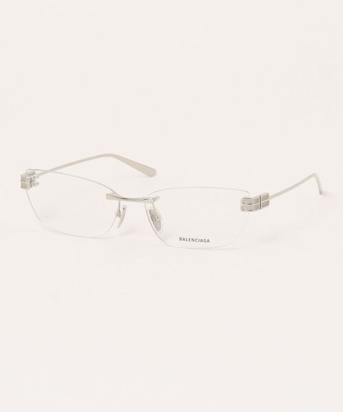 BALENCIAGA(バレンシアガ)の「【BALENCIAGA/バレンシアガ】スクエア メガネ BB0490O 001 62 シルバー リムレス(メガネ・レディース・シルバー・FREE)」の1枚目の写真