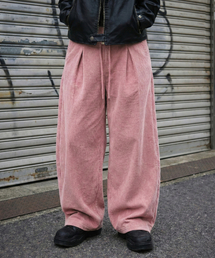 MOZMOZ（モズモズ）の「カラフルコーデュロイストリングワイドパンツピンク（スウェットパンツ）」