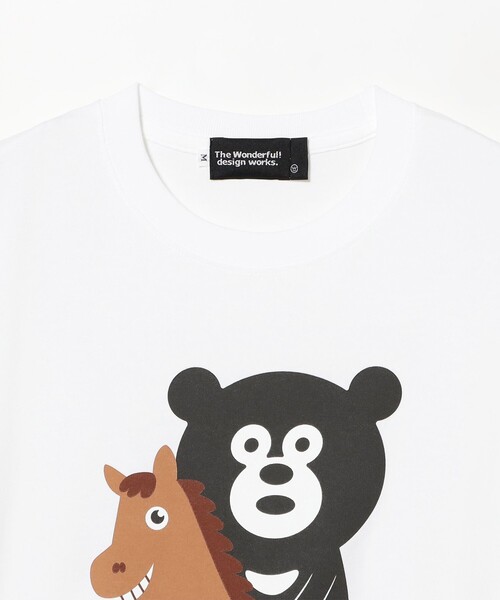 The Wonderful! design works(ザワンダフルデザインワークス)の「The Wonderful! design works. / Horce BEAR Tee(Tシャツ/カットソー・メンズ・ホワイト/ネイビー・S/M/L/XL)」の3枚目の写真