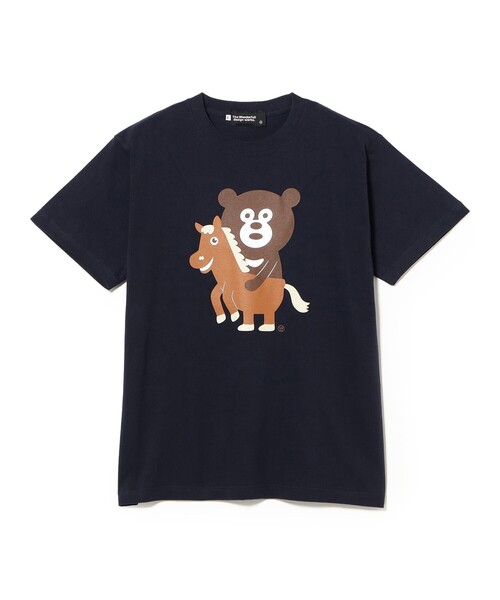 The Wonderful! design works(ザワンダフルデザインワークス)の「The Wonderful! design works. / Horce BEAR Tee(Tシャツ/カットソー・メンズ・ホワイト/ネイビー・S/M/L/XL)」の8枚目の写真