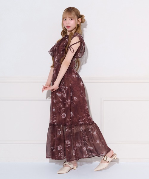 apres jour(アプレジュール)の「袖リボンアソート柄フリルワンピース(ワンピース・レディース・ピンク/オレンジ/ミント/ライトブルー/レッド/ホワイト系その他/ラベンダー/ライトピンク/ライトイエロー・SMALL/MEDIUM/X-LARGE)」の8枚目の写真