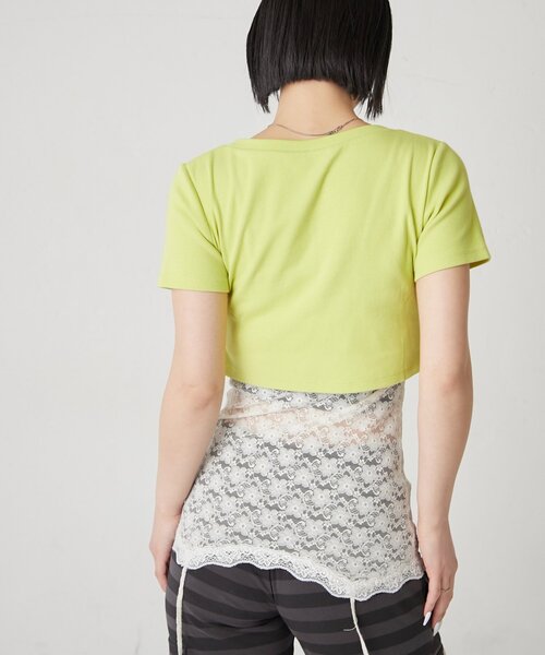 WHO'S WHO gallery(フーズフーギャラリー)の「【WEB限定サイズあり】ナポレオンショート半袖トップス(Tシャツ/カットソー・レディース・オフホワイト/ブラック/イエロー/ピンク・MEDIUM/SMALL)」の8枚目の写真