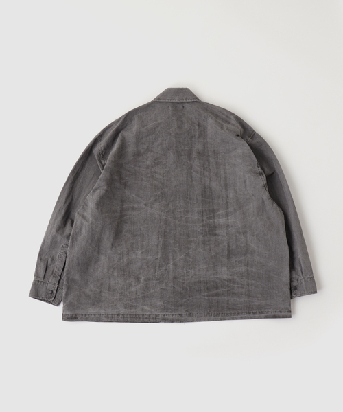 is-ness（イズネス）の「is-ness / イズネス Pigment-Dyed Long-Sleeve Shirt（シャツ/ブラウス・メンズ・ブラック・LARGE/MEDIUM）」の2枚目の写真