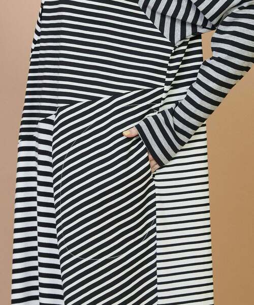 FRAPBOIS(フラボア)の「クワトロボーダー ワンピース(ワンピース・レディース・ブラック/マルチ・1)」の6枚目の写真