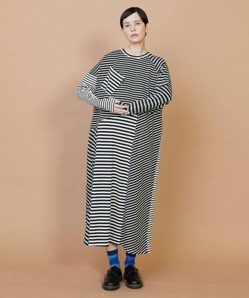 FRAPBOIS(フラボア)の「クワトロボーダー ワンピース(ワンピース・レディース・ブラック/マルチ・1)」の10枚目の写真