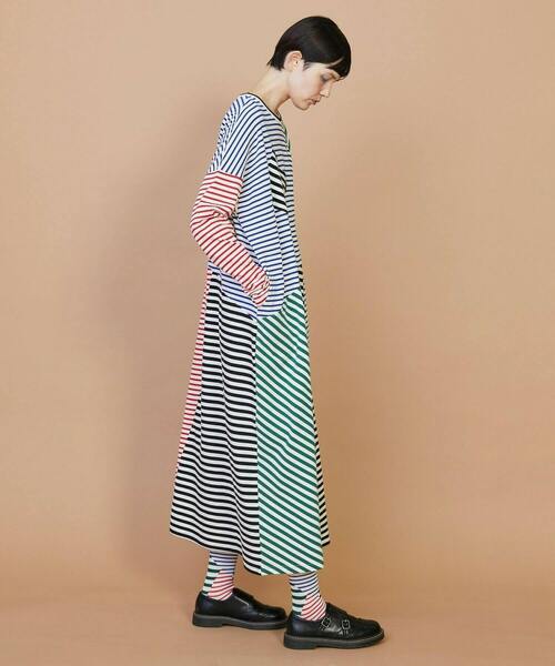 FRAPBOIS(フラボア)の「クワトロボーダー ワンピース(ワンピース・レディース・ブラック/マルチ・1)」の13枚目の写真