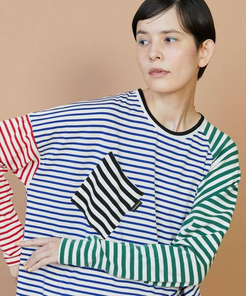 FRAPBOIS(フラボア)の「クワトロボーダー ワンピース(ワンピース・レディース・ブラック/マルチ・1)」の19枚目の写真