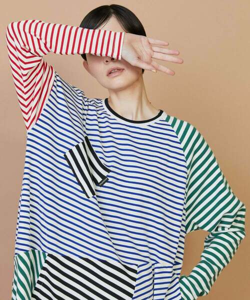 FRAPBOIS(フラボア)の「クワトロボーダー ワンピース(ワンピース・レディース・ブラック/マルチ・1)」の20枚目の写真