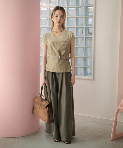 LAULEN（ローレン）の「linen belted bustier /リネンベルト付きビスチェ（その他トップス・レディース・ブラウン/ベージュ・S/M）」の10枚目の写真