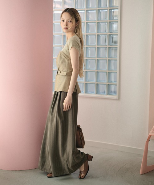 LAULEN（ローレン）の「linen belted bustier /リネンベルト付きビスチェ（その他トップス・レディース・ブラウン/ベージュ・S/M）」の14枚目の写真
