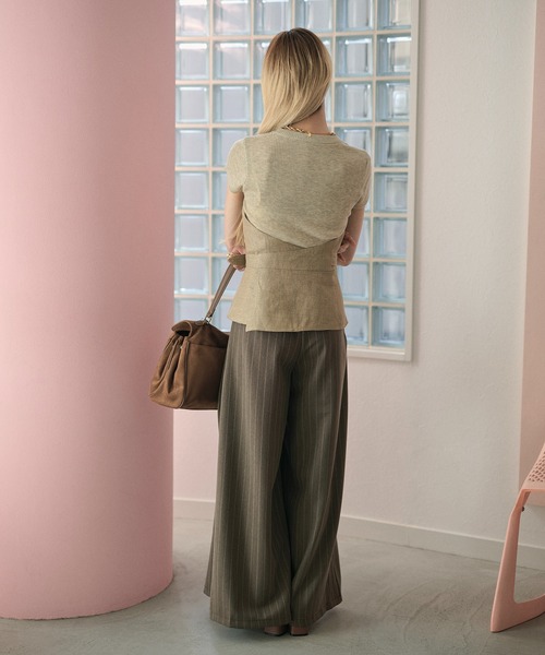 LAULEN（ローレン）の「linen belted bustier /リネンベルト付きビスチェ（その他トップス・レディース・ブラウン/ベージュ・S/M）」の13枚目の写真