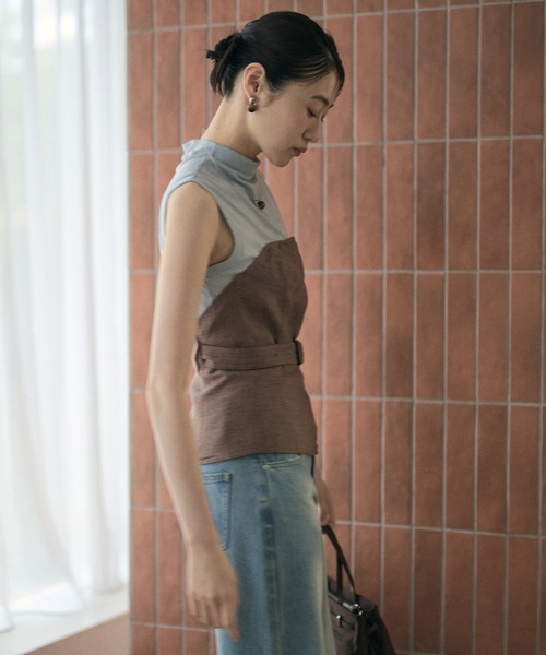 LAULEN（ローレン）の「linen belted bustier /リネンベルト付きビスチェ（その他トップス・レディース・ブラウン/ベージュ・S/M）」の20枚目の写真