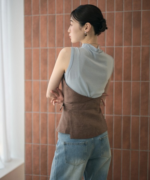 LAULEN（ローレン）の「linen belted bustier /リネンベルト付きビスチェ（その他トップス・レディース・ブラウン/ベージュ・S/M）」の21枚目の写真