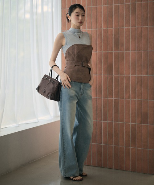 LAULEN（ローレン）の「linen belted bustier /リネンベルト付きビスチェ（その他トップス・レディース・ブラウン/ベージュ・S/M）」の22枚目の写真