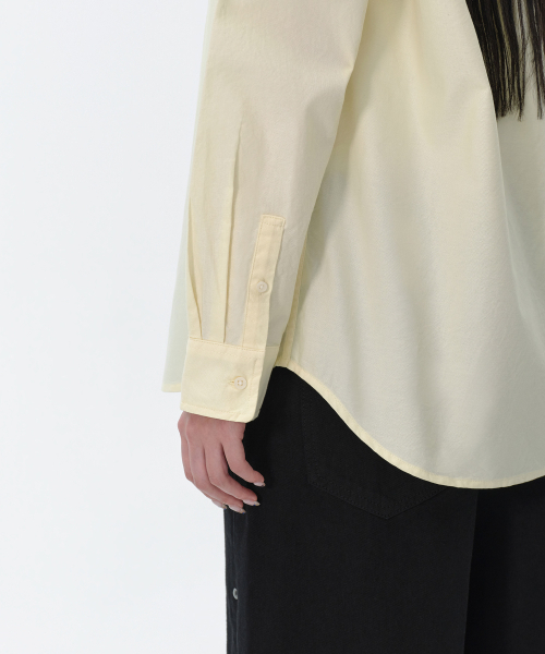 MUSINSA STANDARD WOMAN（ムシンサスタンダードウーマン）の「ウィメンズリラックスドオックスフォードシャツ[レモンクリーム]（シャツ/ブラウス・レディース・その他・X-SMALL/SMALL/MEDIUM/LARGE）」の6枚目の写真