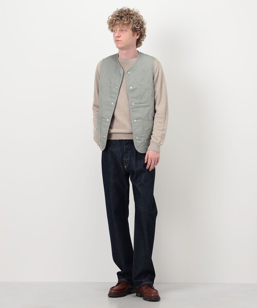 LAVENHAM UNWADDED THORNHAM リネンコットン キルティングベスト