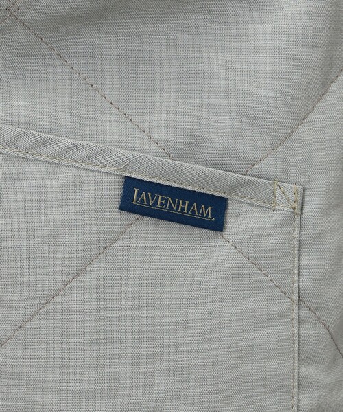 LAVENHAM(ラベンハム)の「LAVENHAM UNWADDED THORNHAM リネンコットン キルティングベスト(ベスト・メンズ・ライトグリーン/ブラック・M/L)」の3枚目の写真