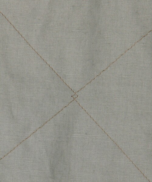 LAVENHAM(ラベンハム)の「LAVENHAM UNWADDED THORNHAM リネンコットン キルティングベスト(ベスト・メンズ・ライトグリーン/ブラック・M/L)」の4枚目の写真