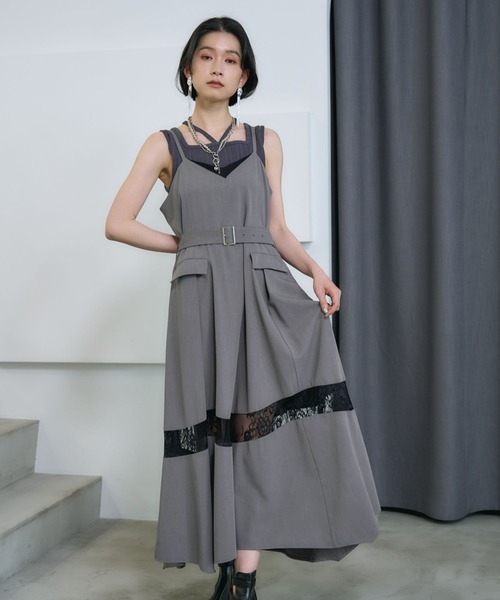 HARE(ハレ)の「レースキリカエキャミワンピース(HARE)(ワンピース・レディース・ブラック/グレー/ボルドー/ブラウン/ブラック系その他/グレー系その他・FREE)」の21枚目の写真