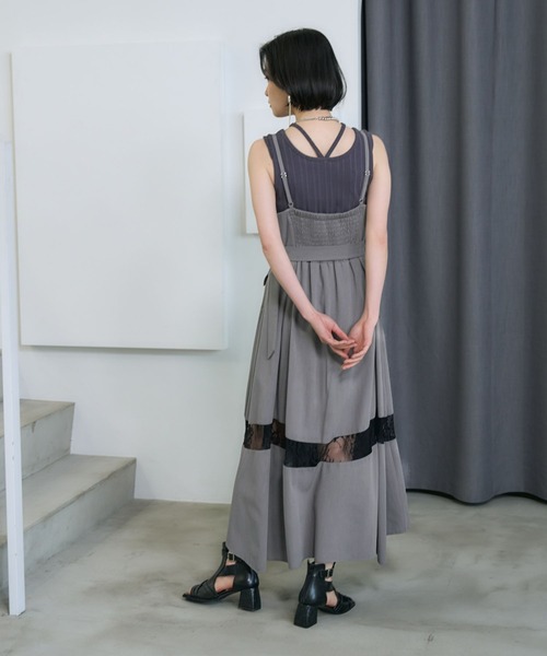 HARE(ハレ)の「レースキリカエキャミワンピース(HARE)(ワンピース・レディース・ブラック/グレー/ボルドー/ブラウン/ブラック系その他/グレー系その他・FREE)」の22枚目の写真