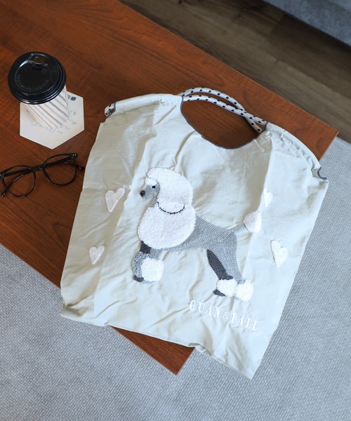 FUNALIVE（ファンアライブ）の「RUCCHE　ドッグ刺繍ナイロンパラコードトートバッグ（トートバッグ・レディース・イエロー系その他/グレー系その他/ブラック系/ベージュ系その他/ベージュ系/グレー系/ブラック系その他・FREE）」の4枚目の写真