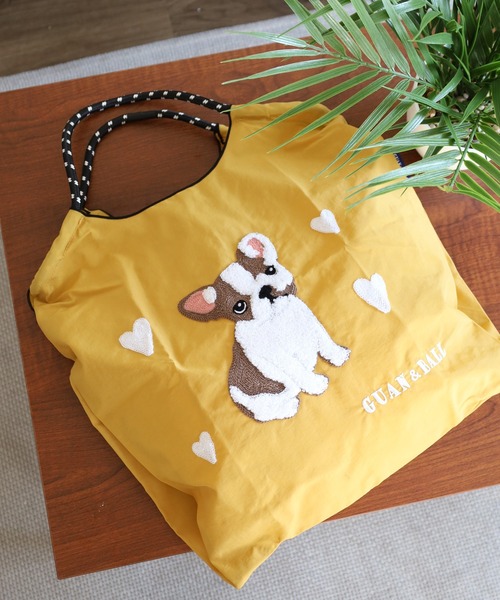 FUNALIVE（ファンアライブ）の「RUCCHE　ドッグ刺繍ナイロンパラコードトートバッグ（トートバッグ・レディース・イエロー系その他/グレー系その他/ブラック系/ベージュ系その他/ベージュ系/グレー系/ブラック系その他・FREE）」の7枚目の写真