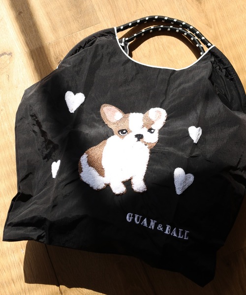 FUNALIVE（ファンアライブ）の「RUCCHE　ドッグ刺繍ナイロンパラコードトートバッグ（トートバッグ・レディース・イエロー系その他/グレー系その他/ブラック系/ベージュ系その他/ベージュ系/グレー系/ブラック系その他・FREE）」の9枚目の写真