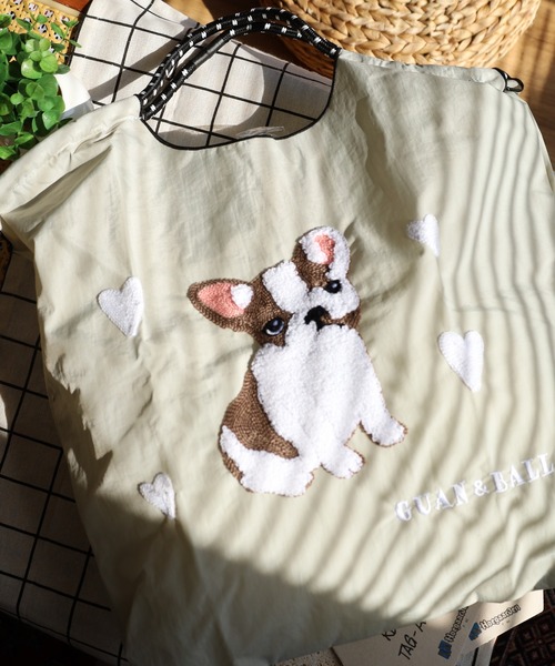 FUNALIVE（ファンアライブ）の「RUCCHE　ドッグ刺繍ナイロンパラコードトートバッグ（トートバッグ・レディース・イエロー系その他/グレー系その他/ブラック系/ベージュ系その他/ベージュ系/グレー系/ブラック系その他・FREE）」の11枚目の写真
