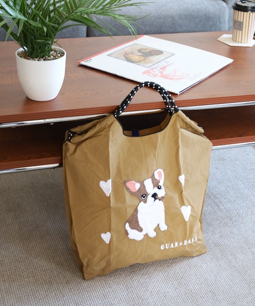 FUNALIVE（ファンアライブ）の「RUCCHE　ドッグ刺繍ナイロンパラコードトートバッグ（トートバッグ・レディース・イエロー系その他/グレー系その他/ブラック系/ベージュ系その他/ベージュ系/グレー系/ブラック系その他・FREE）」の12枚目の写真