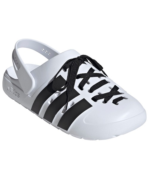 adidas(アディダス)の「adidas アディダス ADILETTE CLOG LACE U アディレッタ クロッグ JR4025 JR4027(サンダル・メンズ・ブラック×ホワイト/ホワイト×ブラック・22.5cm/23.5cm/24.5cm/25.5cm/26.5cm/27.5cm)」の2枚目の写真