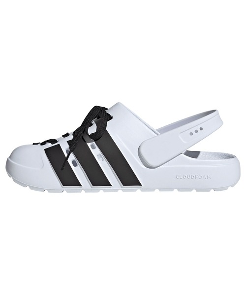 adidas(アディダス)の「adidas アディダス ADILETTE CLOG LACE U アディレッタ クロッグ JR4025 JR4027(サンダル・メンズ・ブラック×ホワイト/ホワイト×ブラック・22.5cm/23.5cm/24.5cm/25.5cm/26.5cm/27.5cm)」の3枚目の写真