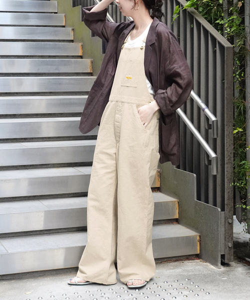 Spick & Span(スピックアンドスパン)の「PAY・DAY / ペイデイ 別注コットンリネンオーバーオール(サロペット/オーバーオール・レディース・ブラック/ベージュ・38/36)」の10枚目の写真