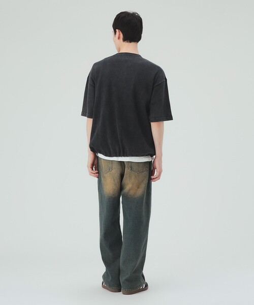 BEAMS HEART(ビームスハート)の「【7/9値下げ】加工 ヘンリーネック ワッフル Tシャツ(ユニセックス)(Tシャツ/カットソー・メンズ・ブラック/ブラウン・SMALL/MEDIUM/LARGE)」の9枚目の写真