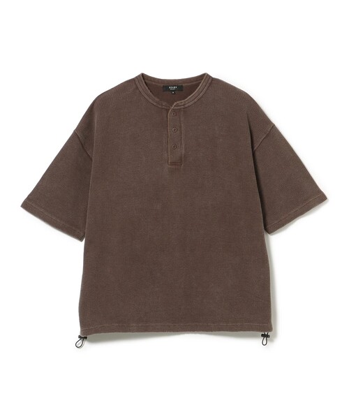 BEAMS HEART(ビームスハート)の「【7/9値下げ】加工 ヘンリーネック ワッフル Tシャツ(ユニセックス)(Tシャツ/カットソー・メンズ・ブラック/ブラウン・SMALL/MEDIUM/LARGE)」の22枚目の写真