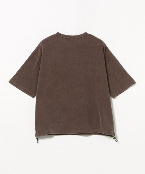 BEAMS HEART(ビームスハート)の「【7/9値下げ】加工 ヘンリーネック ワッフル Tシャツ(ユニセックス)(Tシャツ/カットソー・メンズ・ブラック/ブラウン・SMALL/MEDIUM/LARGE)」の5枚目の写真