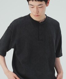 BEAMS HEART | 【7/9値下げ】加工 ヘンリーネック ワッフル Tシャツ(ユニセックス)(Tシャツ/カットソー)