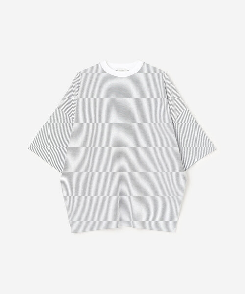handvaerk(ハンドバーク)の「handvaerk | 60/2 ビッグクルーネックTシャツ STRIPE MEN(Tシャツ/カットソー・メンズ・ホワイト系その他/ブラック系その他・M/L)」の4枚目の写真