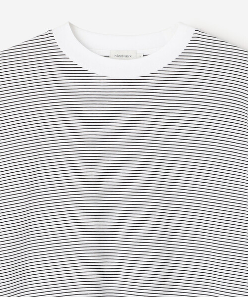 handvaerk(ハンドバーク)の「handvaerk | 60/2 ビッグクルーネックTシャツ STRIPE MEN(Tシャツ/カットソー・メンズ・ホワイト系その他/ブラック系その他・M/L)」の6枚目の写真