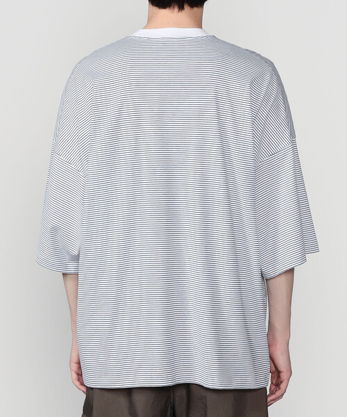 handvaerk(ハンドバーク)の「handvaerk | 60/2 ビッグクルーネックTシャツ STRIPE MEN(Tシャツ/カットソー・メンズ・ホワイト系その他/ブラック系その他・M/L)」の11枚目の写真