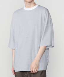 handvaerk | handvaerk | 60/2 ビッグクルーネックTシャツ STRIPE MEN(Tシャツ/カットソー)