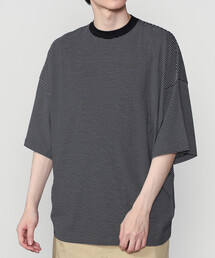 handvaerk | 60/2 ビッグクルーネックTシャツ STRIPE MEN