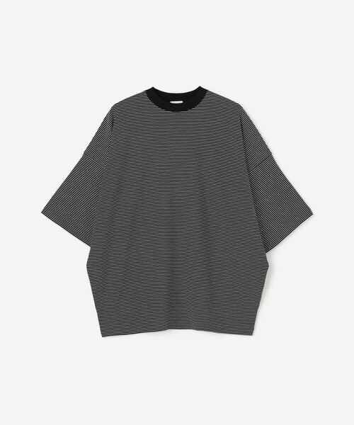 handvaerk(ハンドバーク)の「handvaerk | 60/2 ビッグクルーネックTシャツ STRIPE MEN(Tシャツ/カットソー・メンズ・ホワイト系その他/ブラック系その他・M/L)」の3枚目の写真