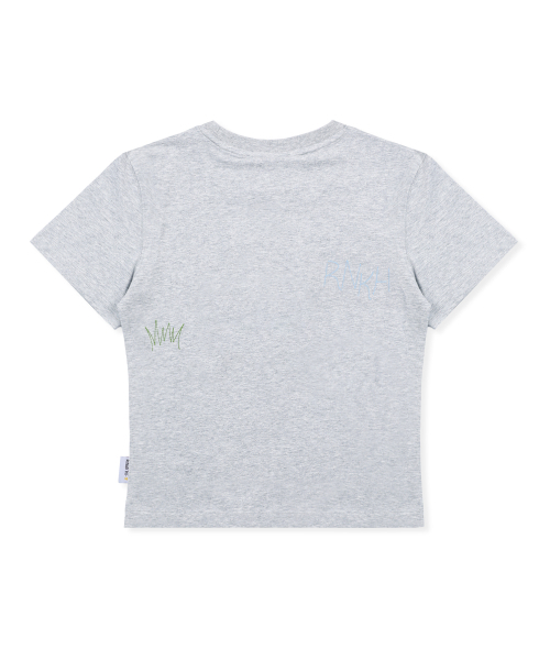 RuNaKi'Hu'(ルナキフ)の「WXT076 キノコハウス アプリケTシャツ (メランジグレー)(Tシャツ/カットソー・レディース・その他・1/2)」の6枚目の写真