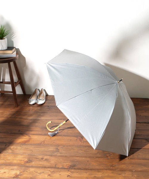 BAYFLOW(ベイフロー)の「BFインナーデザイン晴雨兼用傘55cm(長傘・レディース・グレー/ライトグレー/チャコール・0)」の4枚目の写真