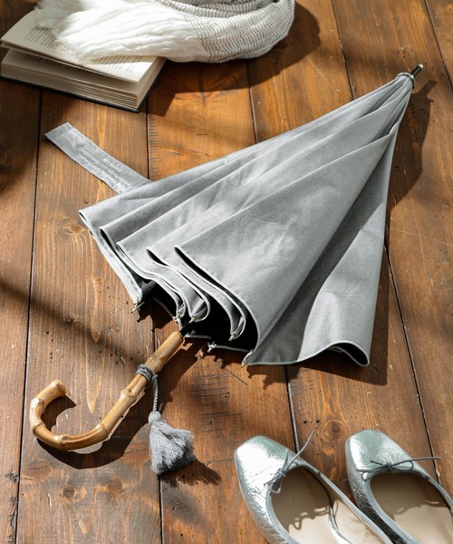 BAYFLOW(ベイフロー)の「BFインナーデザイン晴雨兼用傘55cm(長傘・レディース・グレー/ライトグレー/チャコール・0)」の5枚目の写真