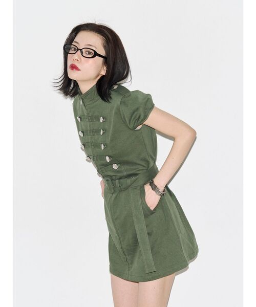 jouetie（ジュエティ）の「【Xバズアイテム！】ナポレオンミニワンピース　夏服（ワンピース・レディース・ブルー/カーキ/ブラック・FREE）」の3枚目の写真