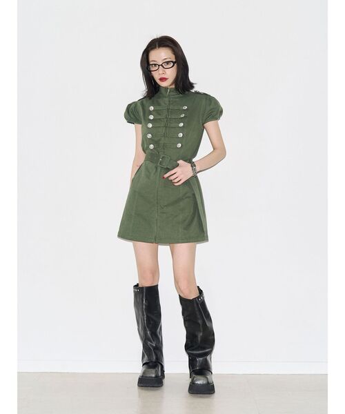 jouetie（ジュエティ）の「【Xバズアイテム！】ナポレオンミニワンピース　夏服（ワンピース・レディース・ブルー/カーキ/ブラック・FREE）」の13枚目の写真