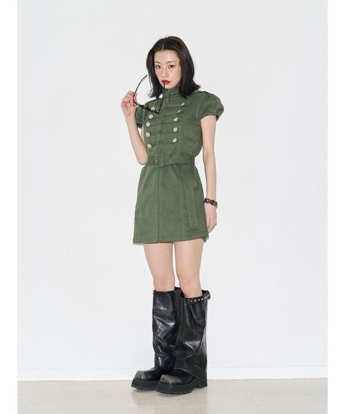 jouetie（ジュエティ）の「【Xバズアイテム！】ナポレオンミニワンピース　夏服（ワンピース・レディース・ブルー/カーキ/ブラック・FREE）」の14枚目の写真